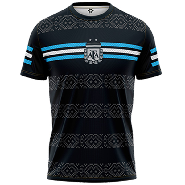 Argentina concept jersey soccer uniform men's black sports football kit tops shirt 2022